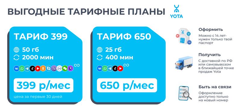 Тариф для смартфонов Yota